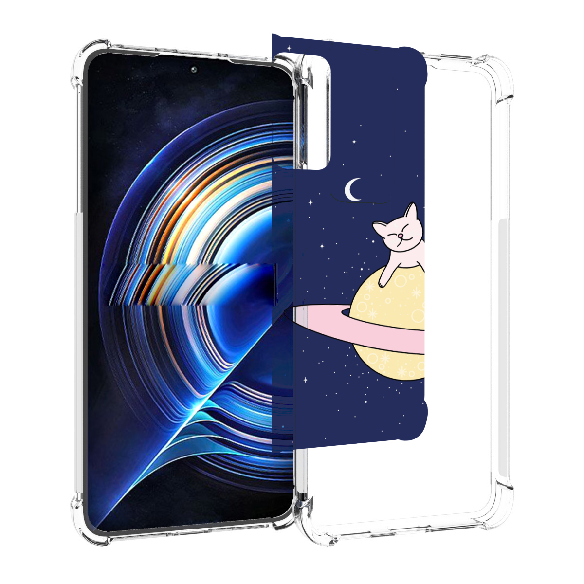 

Чехол MyPads котик на планете для Tecno Camon 19 Neo, Прозрачный, Tocco