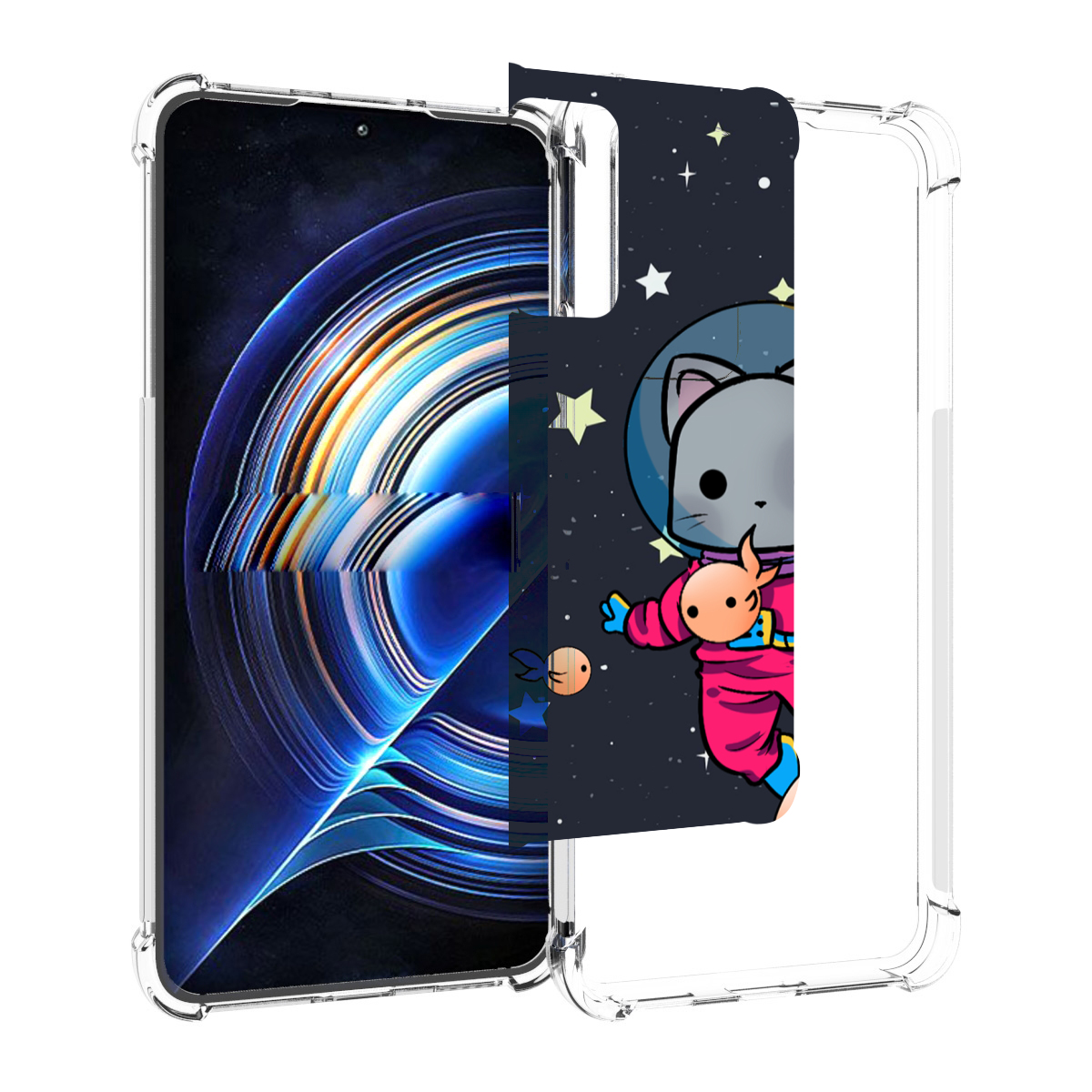 

Чехол MyPads котик-с-рыбкой-в-космосе для Tecno Camon 19 Neo, Прозрачный, Tocco