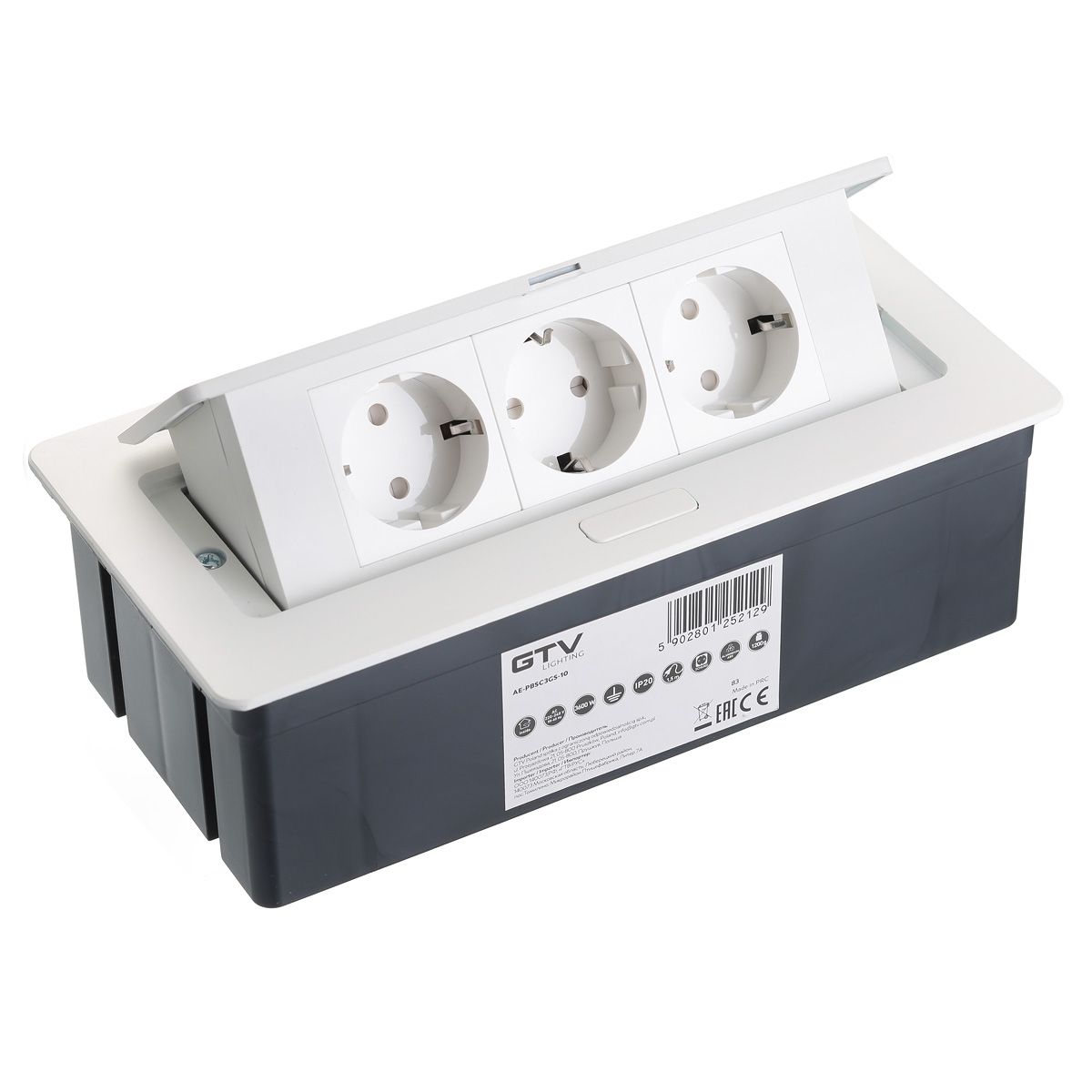 

Блок розеток настольный SOFT 3 розетки AE-PBSC3GS-10 (Schuko), белый, с проводом 1,5 метра