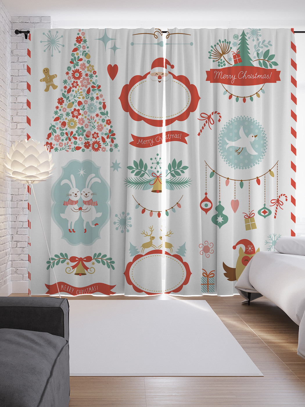 

Шторы JoyArty с фотопечатью "Праздник Рождества" из сатена, 290х265 см, Праздник Рождества