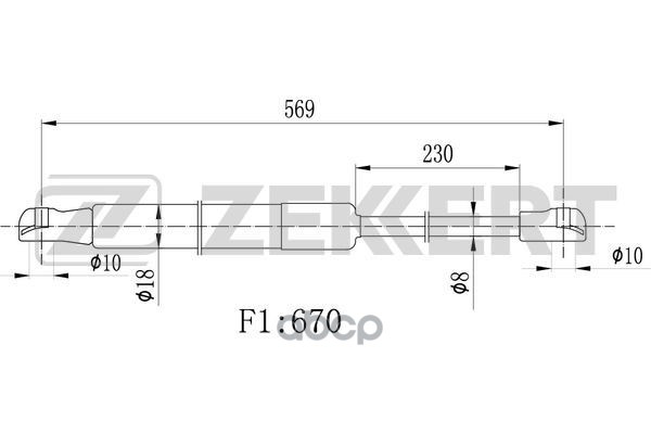 

Пружина Газовая Багажника Renault Laguna Iii 07- Zekkert арт. GF2489