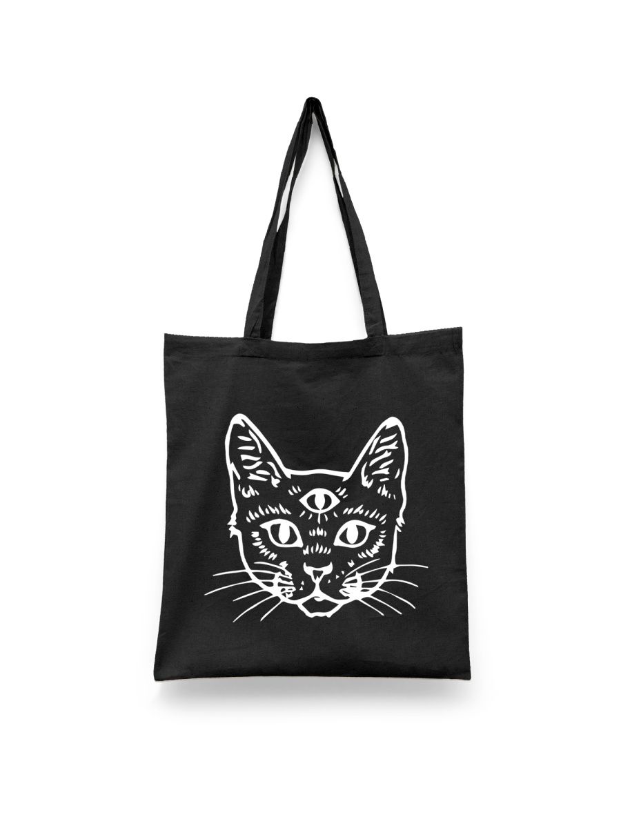 

Шоппер унисекс Каждому Своё Кот/Котик/Cat JJCT13, черный, Кот/Котик/Cat JJCT13