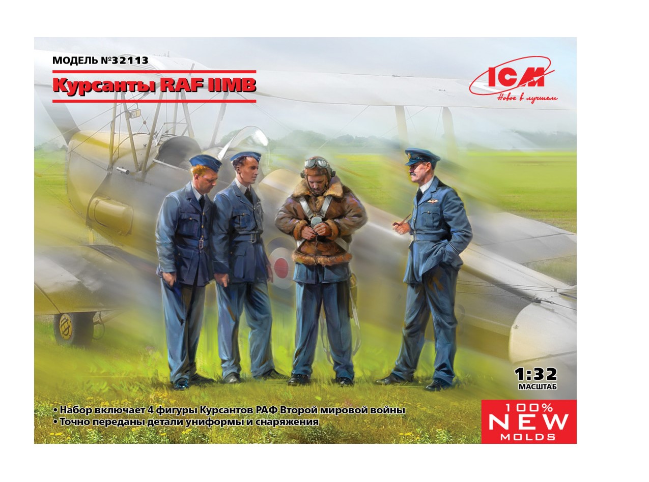 

Сборная модель ICM 32113 Фигуры, Курсанты RAF II МВ