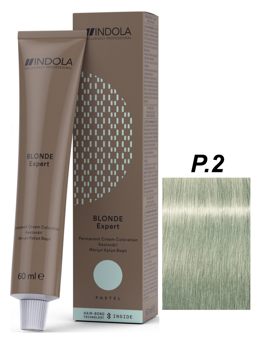 фото Крем-краситель indola blond expert pastel p.2 блонд пастельный перламутровый 60 мл