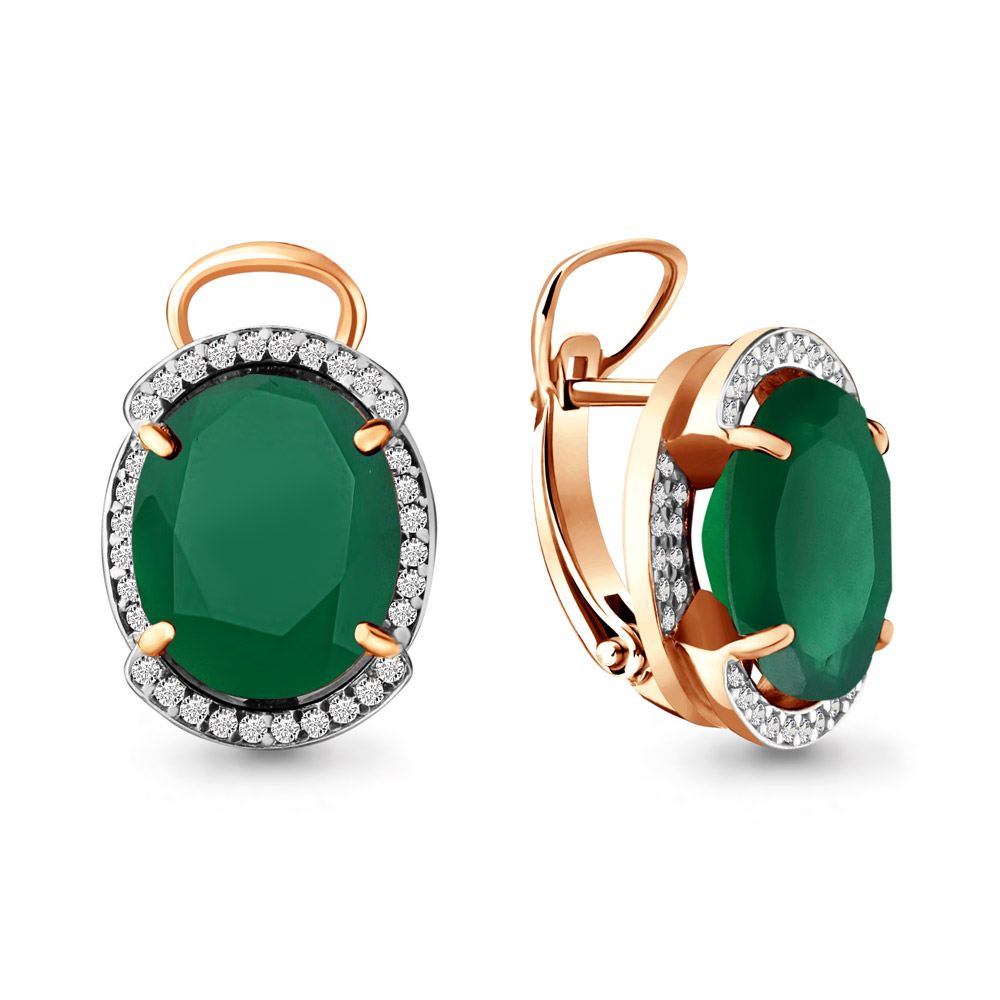 

Серьги из серебра с агатом Aquamarine 4479609А_925_з, 4479609А_925_з