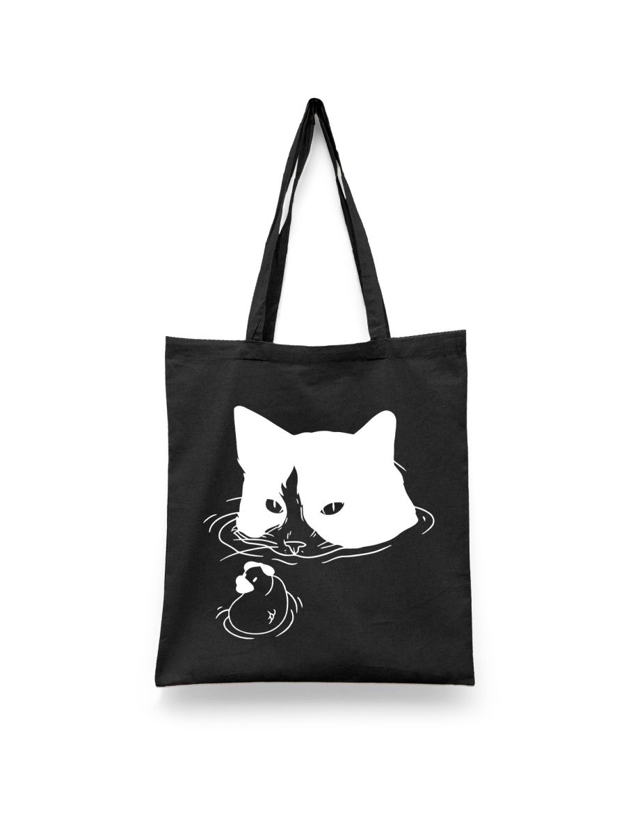 

Шоппер унисекс Каждому Своё Кот/Котик/Cat JJCT14, черный, Кот/Котик/Cat JJCT14