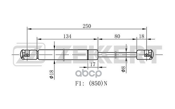 

Пружина Газовая Капота Opel Vectra B 95- Zekkert арт. GF1431