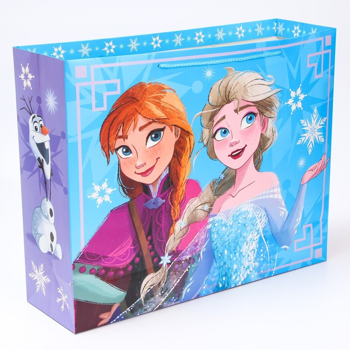 

Подарочный пакет Disney горизонтальный Анна и Эльза Холодное сердце 50х40х15, Разноцветный