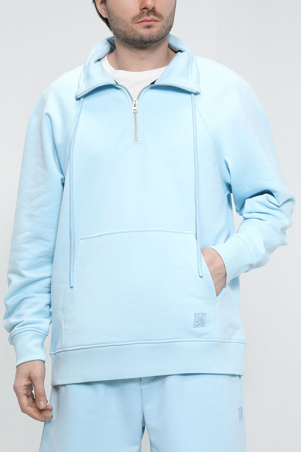 

Толстовка мужская MARCO DI RADI MDR230311253 голубая 2XL, Голубой, MDR230311253