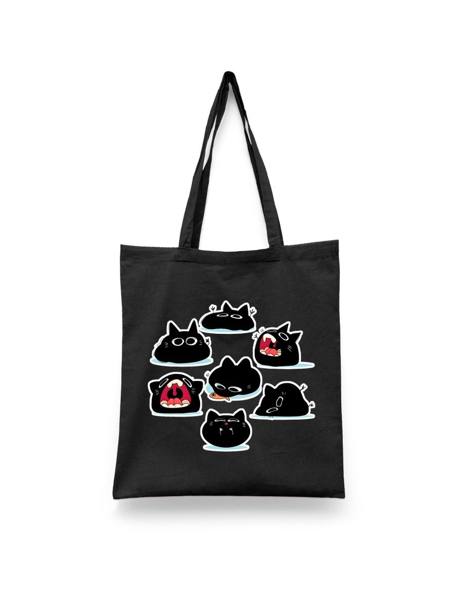 

Шоппер унисекс Каждому Своё Кот/Котик/Cat JJCT9, черный, Кот/Котик/Cat JJCT9