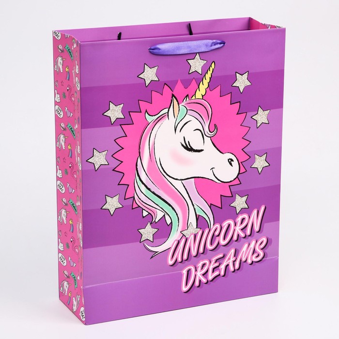 фото Пакет disney ламинат вертикальный unicorn dreams минни маус и единорог 31х40х11 см