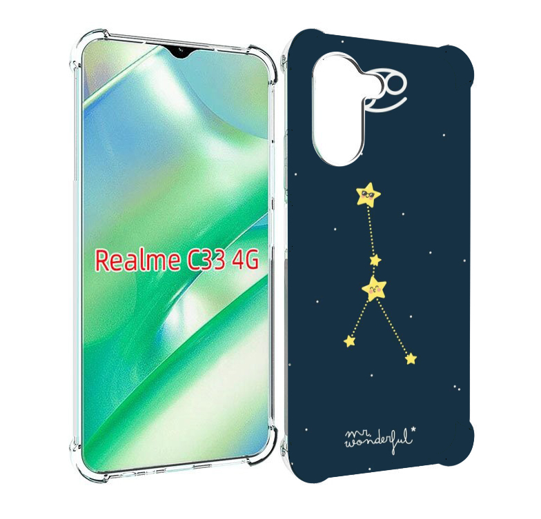 

Чехол MyPads знак-зодиака-рак-3 для Realme C33 4G, Прозрачный, Tocco