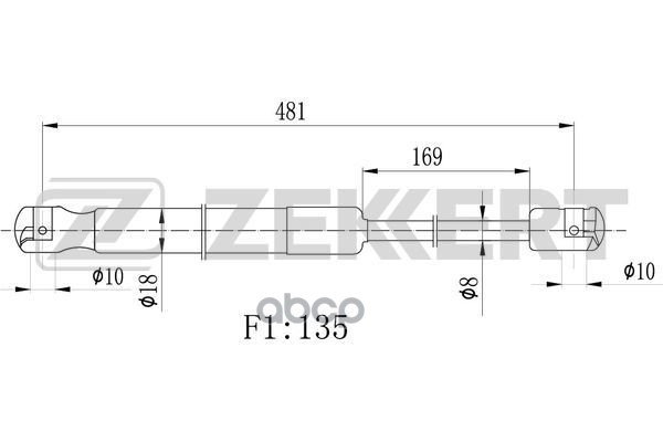 

Пружина Газовая Заднего Стекла Kia Sportage Ii 04- Zekkert арт. GF2490