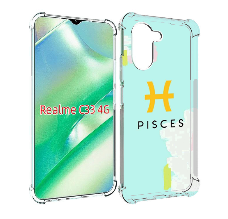 

Чехол MyPads знак-зодиака-рыбы-2 для Realme C33 4G, Прозрачный, Tocco