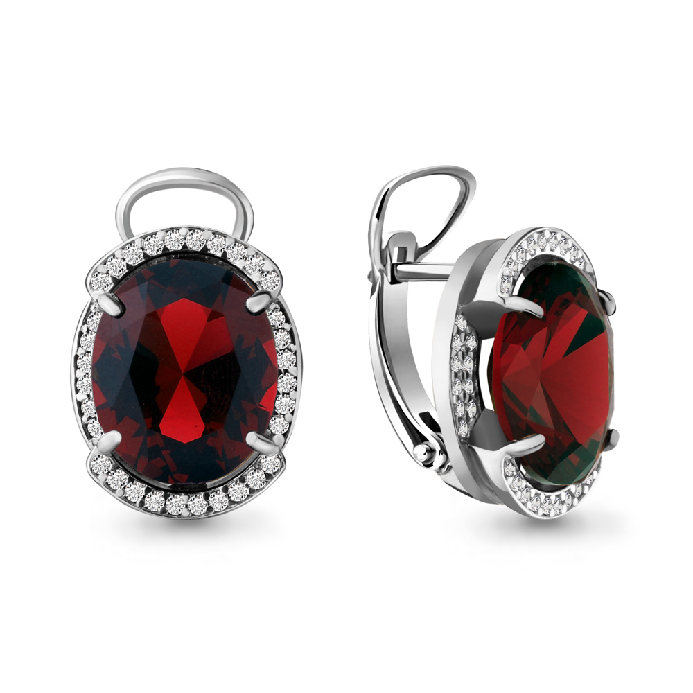 

Серьги из серебра с гранатом Aquamarine 4479685А_925_р, 4479685А_925_р