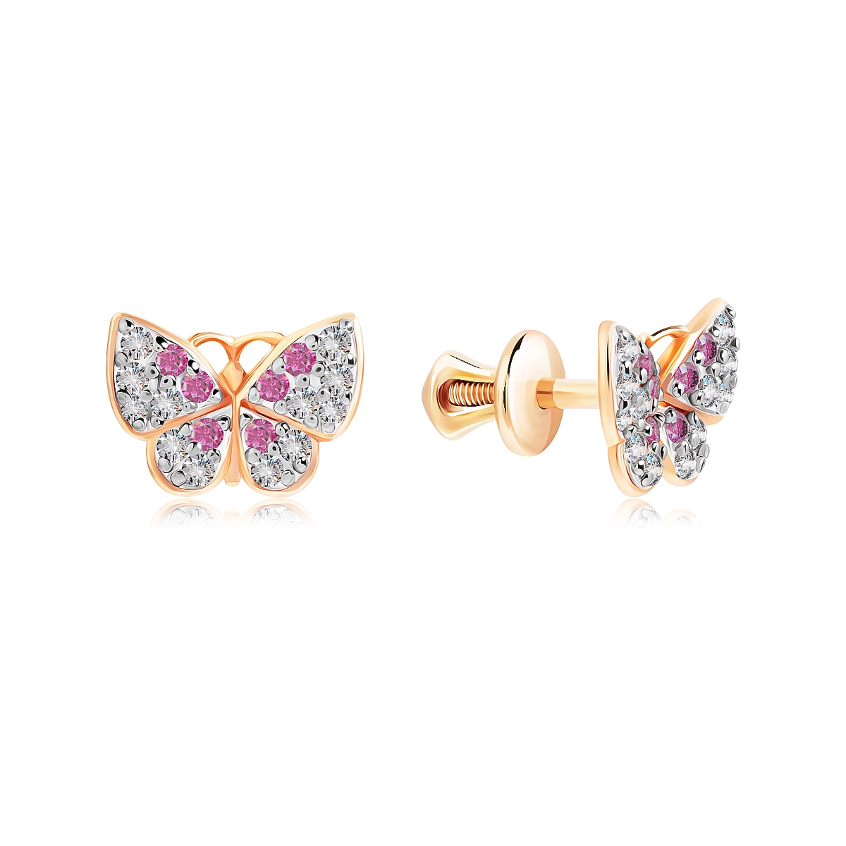 

Серьги пусеты из серебра VALTERA 118425, фианит, 118425