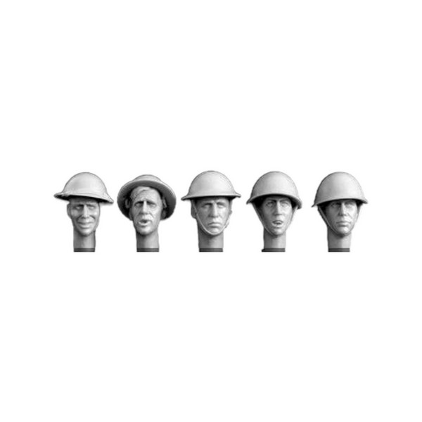 HBH03 5 heads, Brit. steel helmets