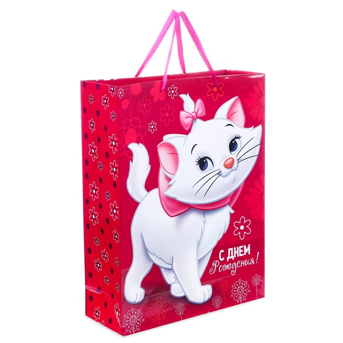 

Подарочный пакет Disney ламинированный С Днем рождения чудесная девочка! Коты аристократы, Розовый