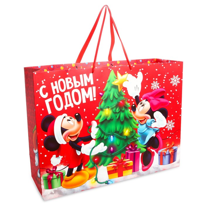 

Подарочный пакет Disney XL С Новым Годом! Микки Маус и его друзья 61х46х20, Красный