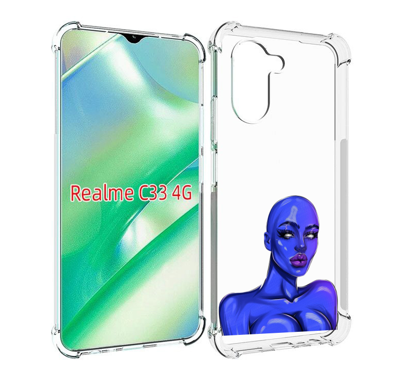 

Чехол MyPads инопланетянка для Realme C33 4G, Прозрачный, Tocco