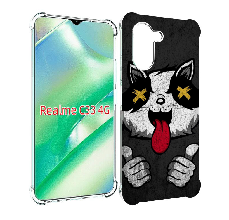 

Чехол MyPads классный зверек для Realme C33 4G, Прозрачный, Tocco