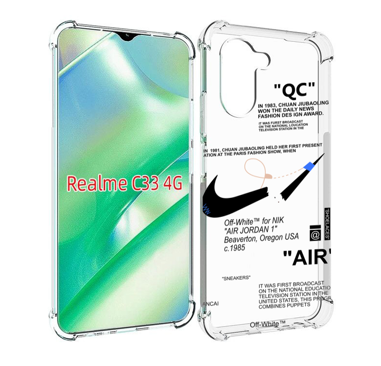 

Чехол MyPads коллаборация-найк для Realme C33 4G, Прозрачный, Tocco