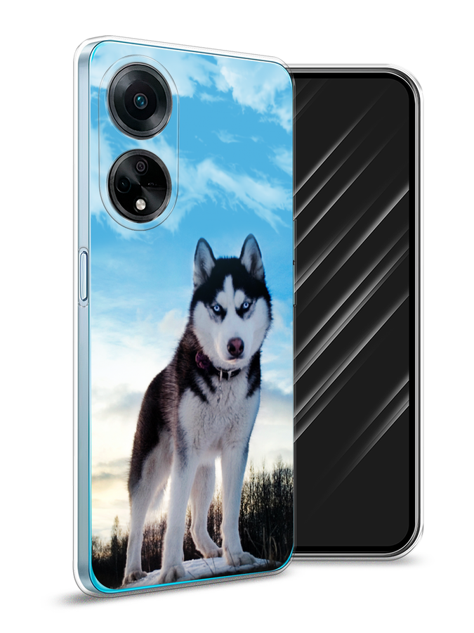 

Чехол Awog на Oppo A98 "Хаски 3", Белый;черный;голубой, 2514450-2