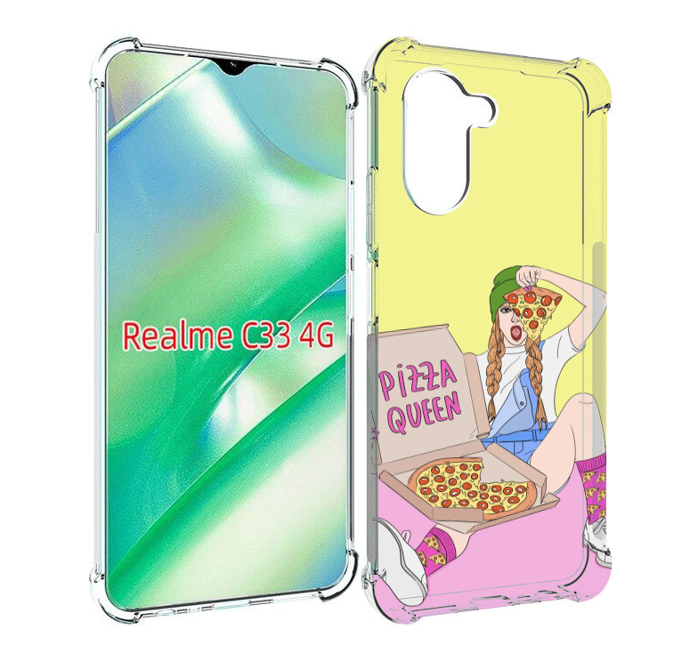 

Чехол MyPads королева-пиццы женский для Realme C33 4G, Прозрачный, Tocco