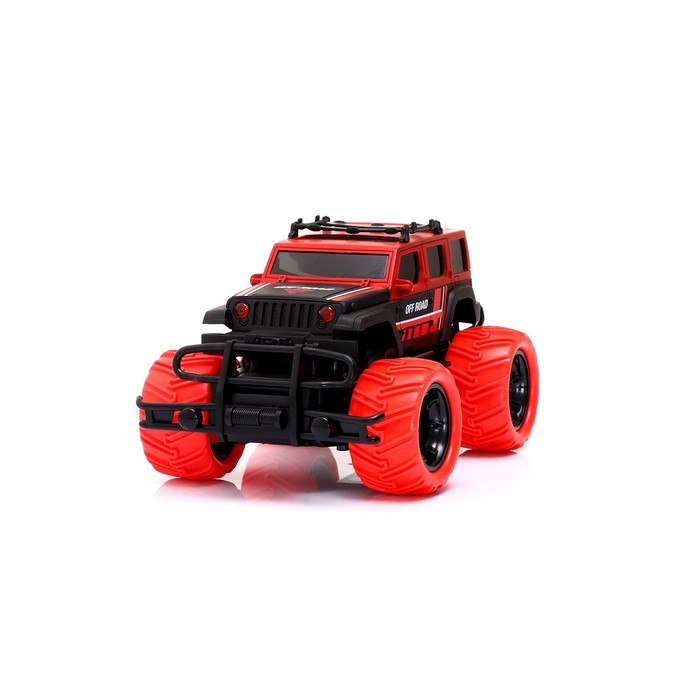 Джип радиоуправляемый «Бигфут», 1:20, работает от аккумулятора, цвет чёрно-красный электромобиль джип красный