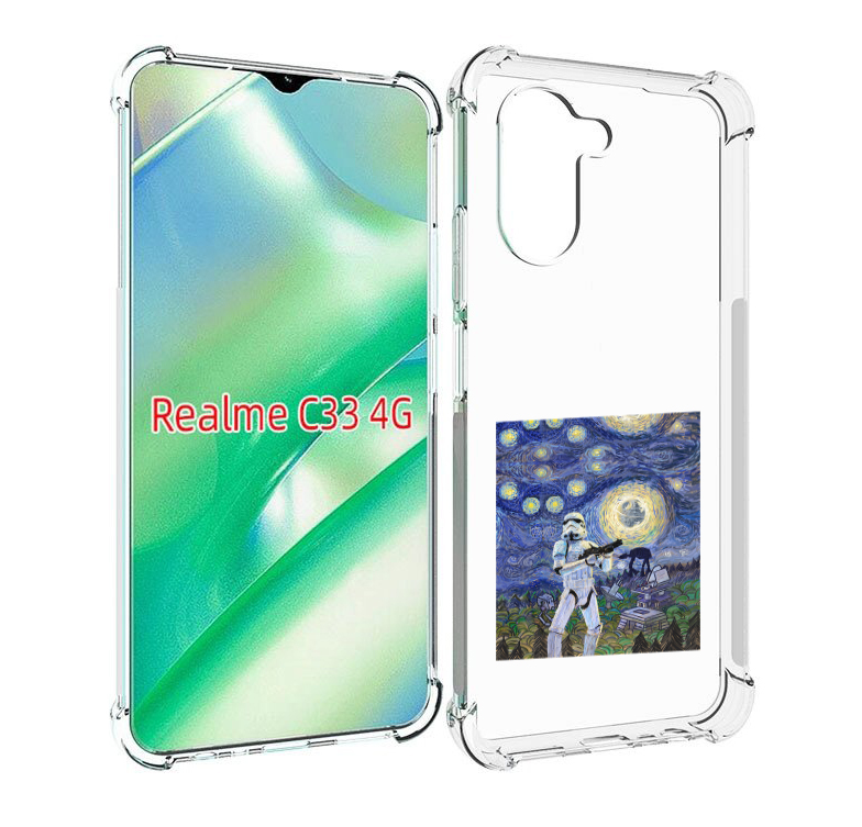 

Чехол MyPads star wars звездная ночь для Realme C33 4G, Прозрачный, Tocco