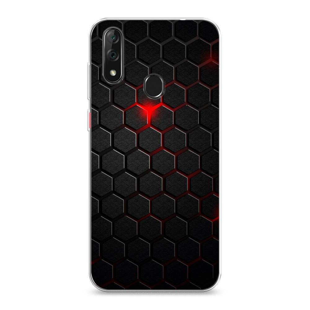 

Чехол Awog на ZTE Blade V10 / ЗТЕ Блэйд V10 "Фон соты красные", 132750-3