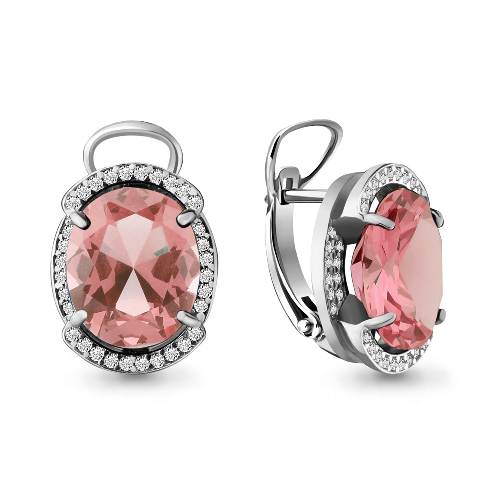 

Серьги из серебра с фианитом Aquamarine 4479690А_925_р, 4479690А_925_р