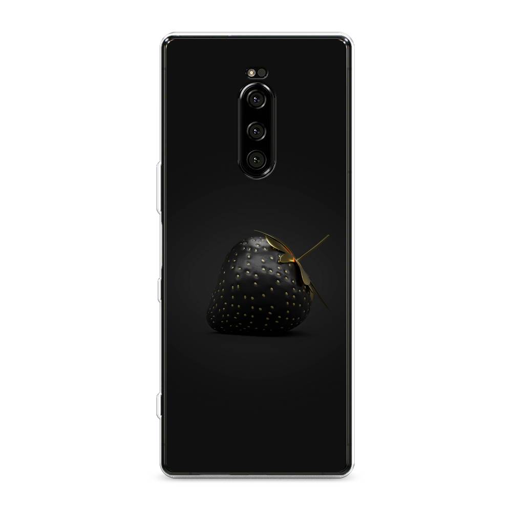 фото Силиконовый чехол "черная клубника" на sony xperia xz4 awog