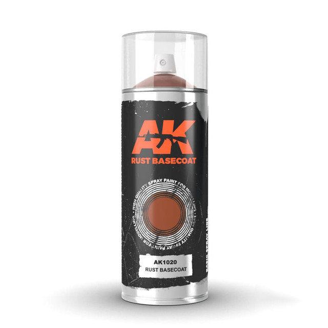 фото Акриловая краска ak interactive rust basecoat spray (базовый слой ржавчины) 150мл