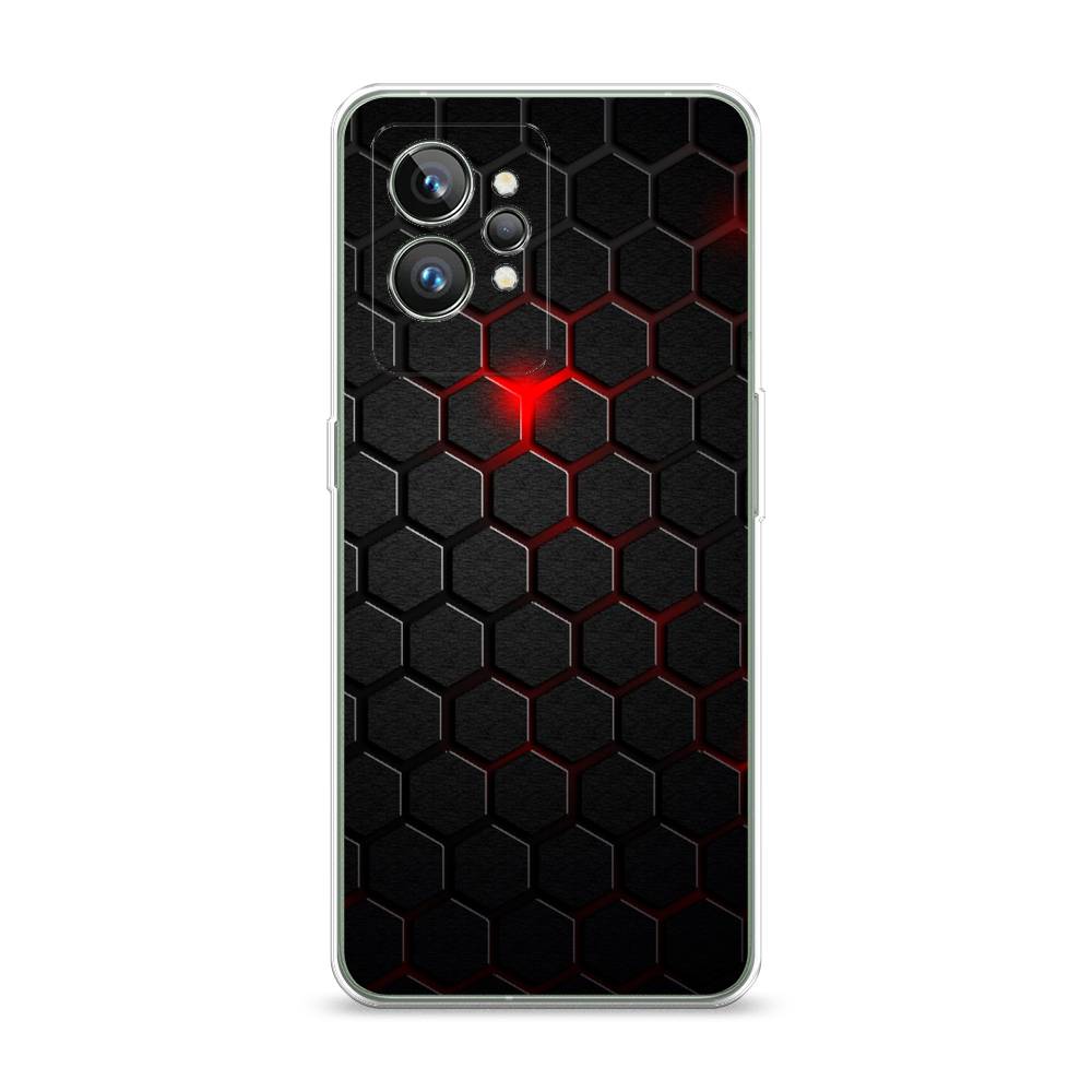 фото Чехол awog "фон соты красные" для realme gt 2 pro