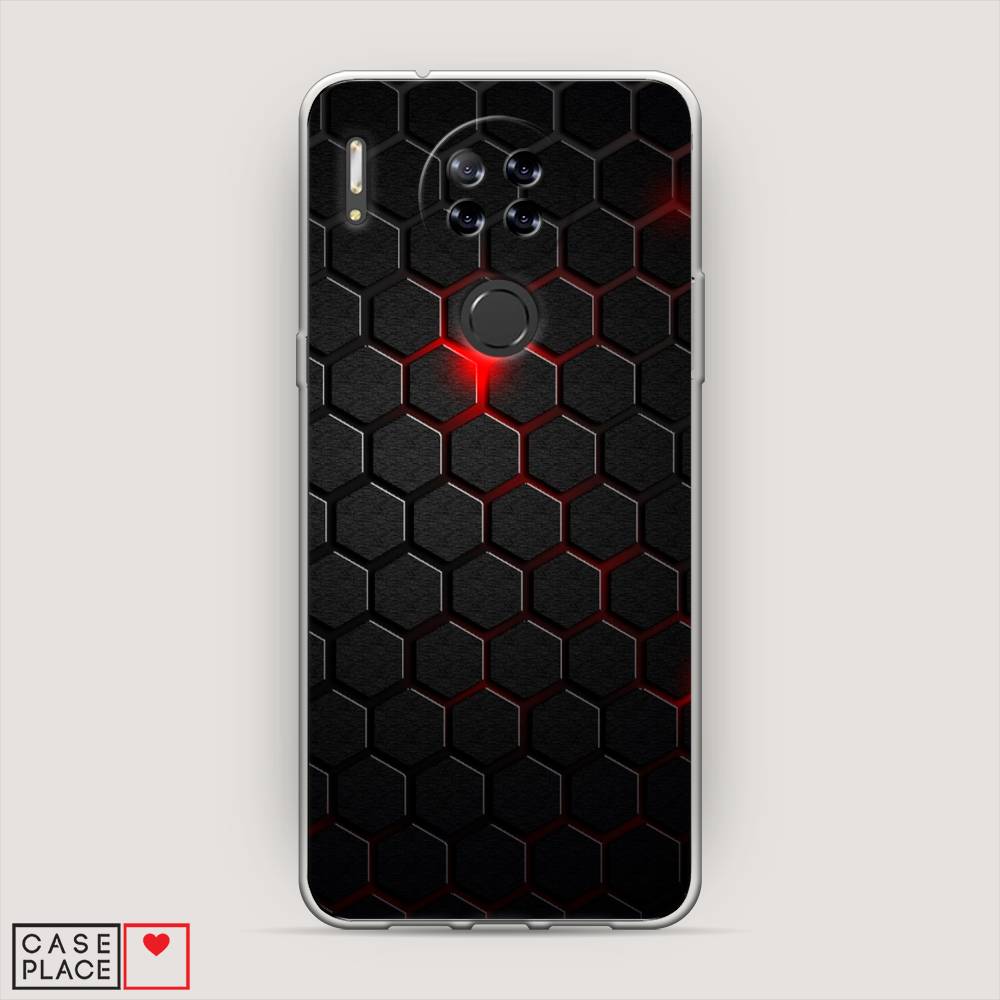 фото Чехол awog "фон соты красные" для blackview a80