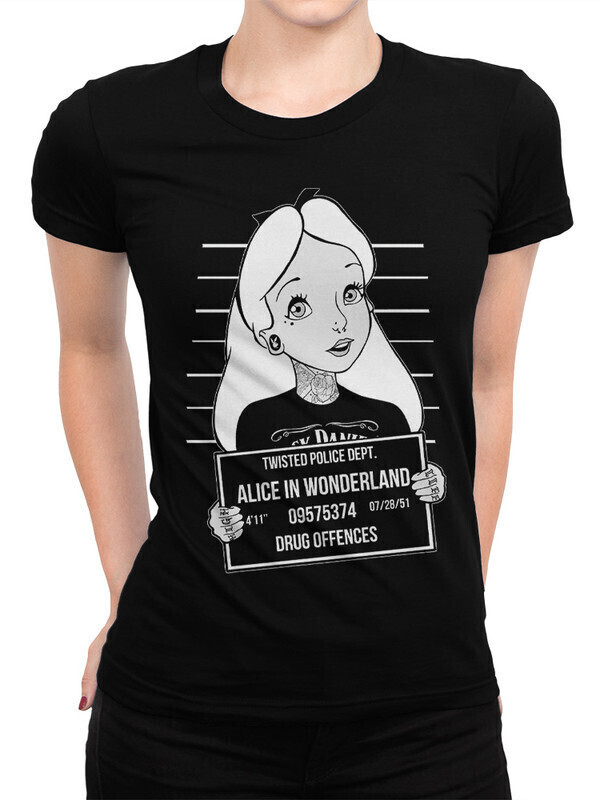

Футболка женская Dream Shirts Алиса в стране чудес Женская 50007461 черная 3XL, Алиса в стране чудес Женская 50007461