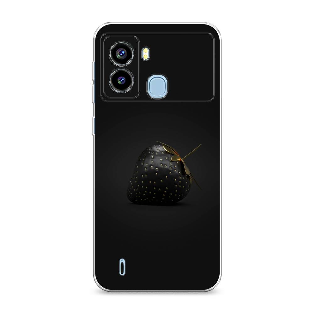 

Чехол Awog на Tecno Pop 6 "Черная клубника", Разноцветный, 302050-10