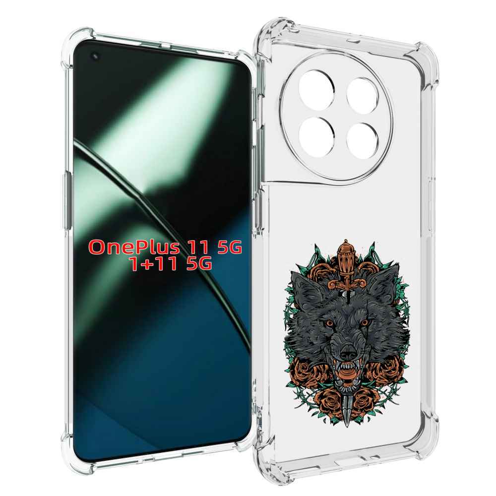

Чехол MyPads красивый злой волк для OnePlus 11, Прозрачный, Tocco
