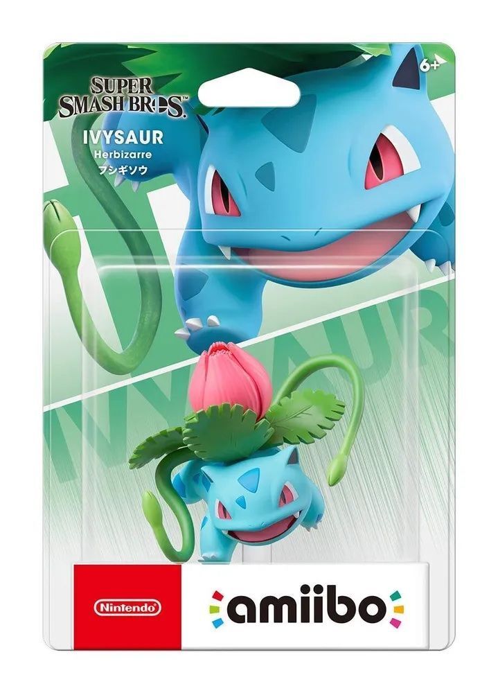 

Интерактивная фигурка Amiibo Pokemon Ivusaur Super Smash Bros №76, Разноцветный