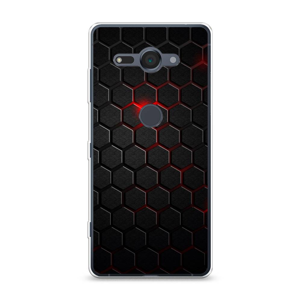 фото Чехол awog "фон соты красные" для sony xperia xz2 compact