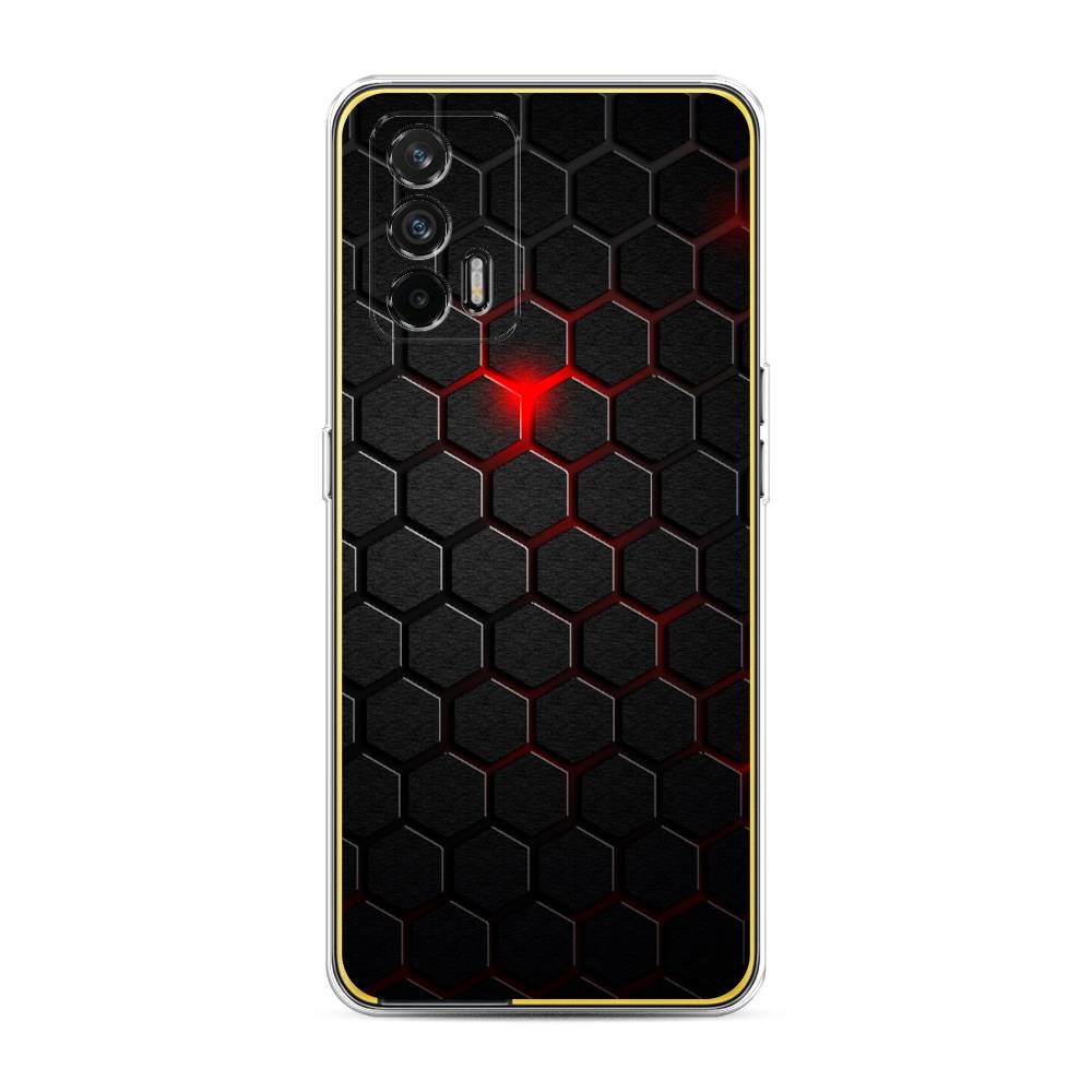 фото Чехол awog "фон соты красные" для realme gt