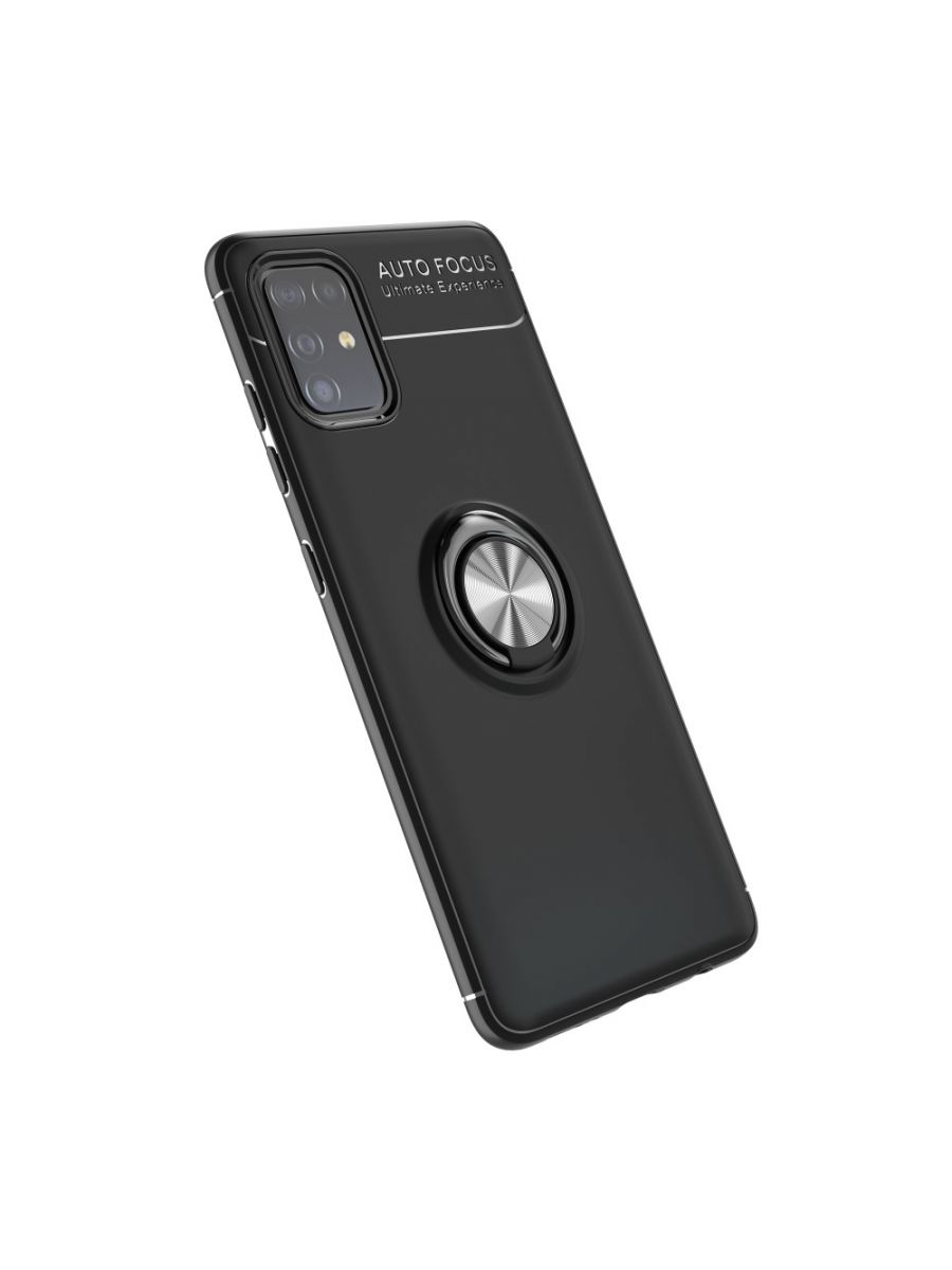 

Brodef Revolve Силиконовый чехол с кольцом для Samsung Galaxy A51 Черный