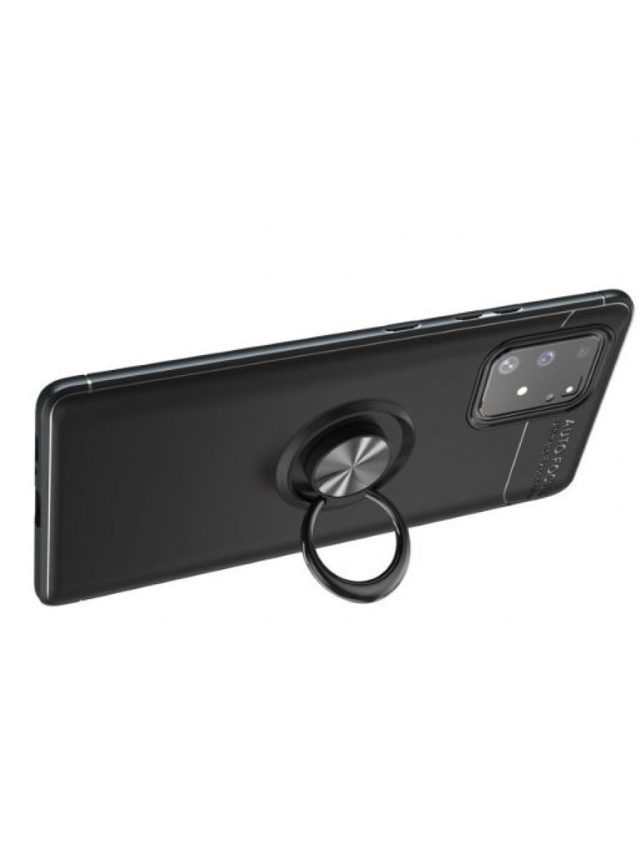 

Brodef Revolve Силиконовый чехол с кольцом для Samsung Galaxy Note 10 lite Черный