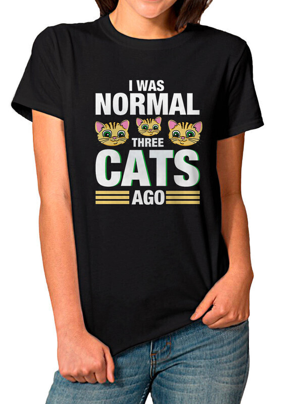 

Футболка женская Dream Shirts I was normal three cats ago Женская 50007571 черная S, I was normal three cats ago Женская 50007571