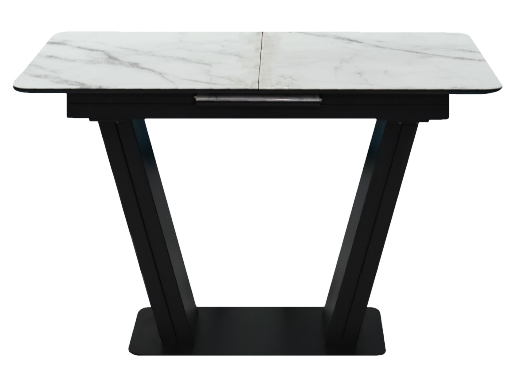 Кухонный стол Первый Мебельный Денвер Белый мрамор / Черный, металл
