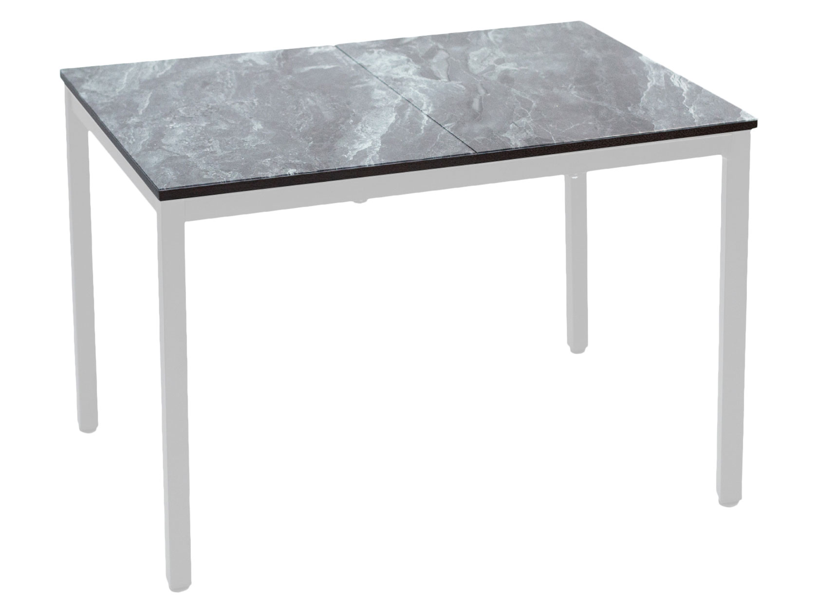 Кухонный стол Первый Мебельный Норд Серый мрамор / Белый, металл