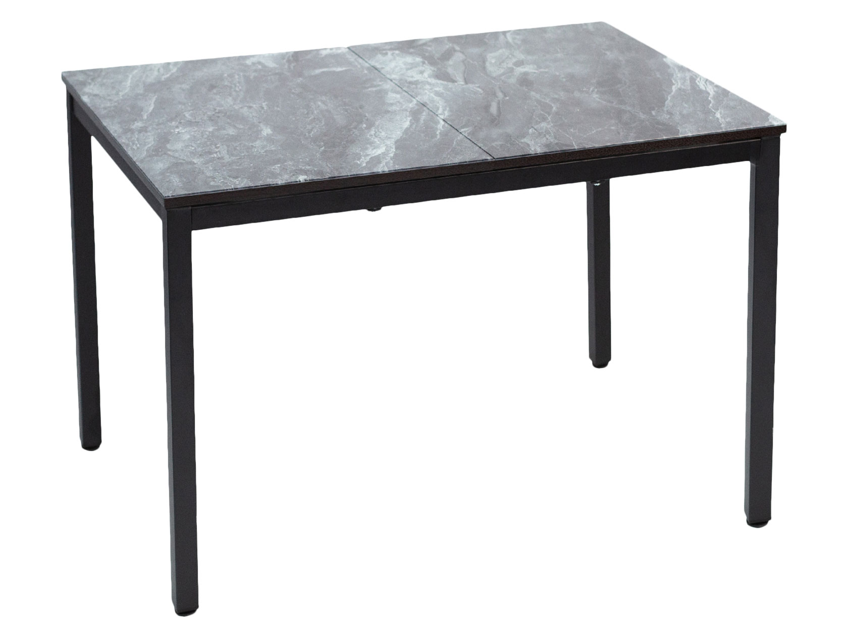 Кухонный стол Первый Мебельный Норд Серый мрамор / Черный, металл