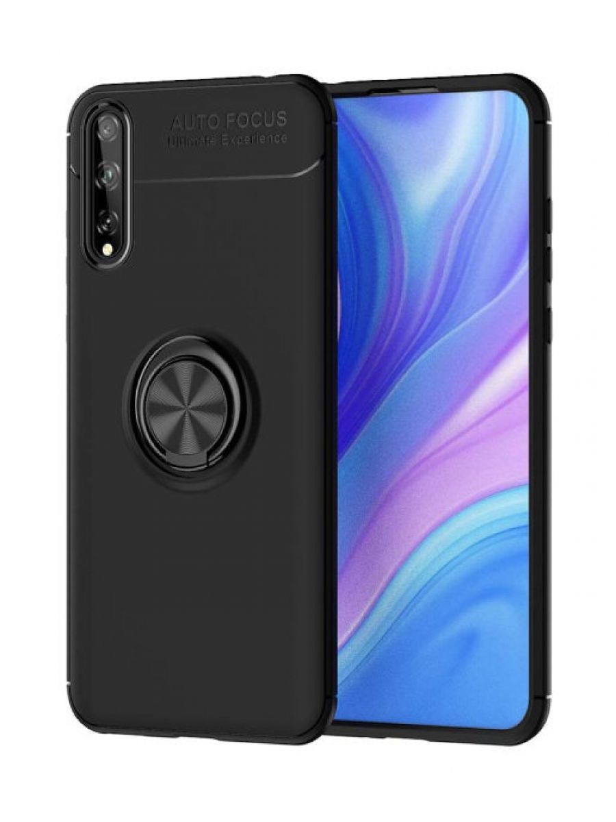 

Brodef Revolve Силиконовый чехол с кольцом для Huawei Y8p/Honor 30i черный