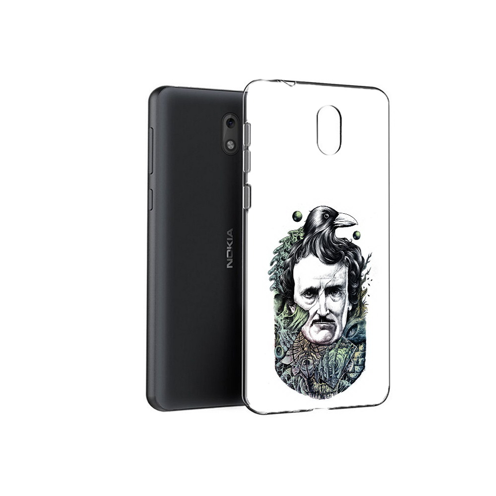 

Чехол MyPads Tocco для Nokia 6 Эдгар Аллан с вороном (PT60992.93.203), Прозрачный, Tocco